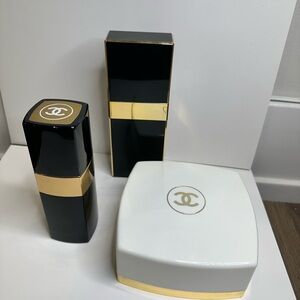 Vintage Chanel N°5 Refillable Perfume holder And Luxury Bath Collection